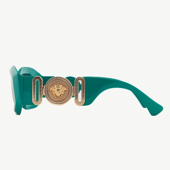 Versace VE4425U Green Medusa-Logo Rectangular Sunglasses - Picture 4 of 9